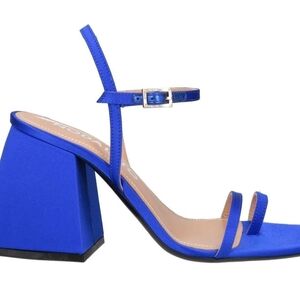 Chic Blue Women's Block Heel Sandals